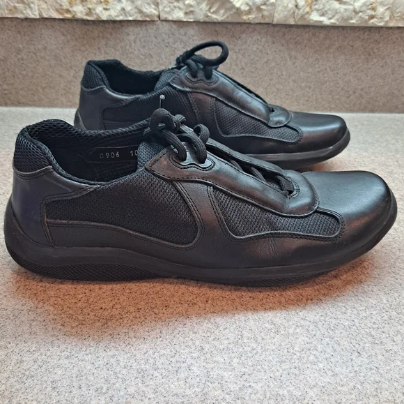 Prada men's black sneakers